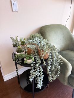 Faux Plant & Succulent Decor Bundle with Pots – 8 Pieces