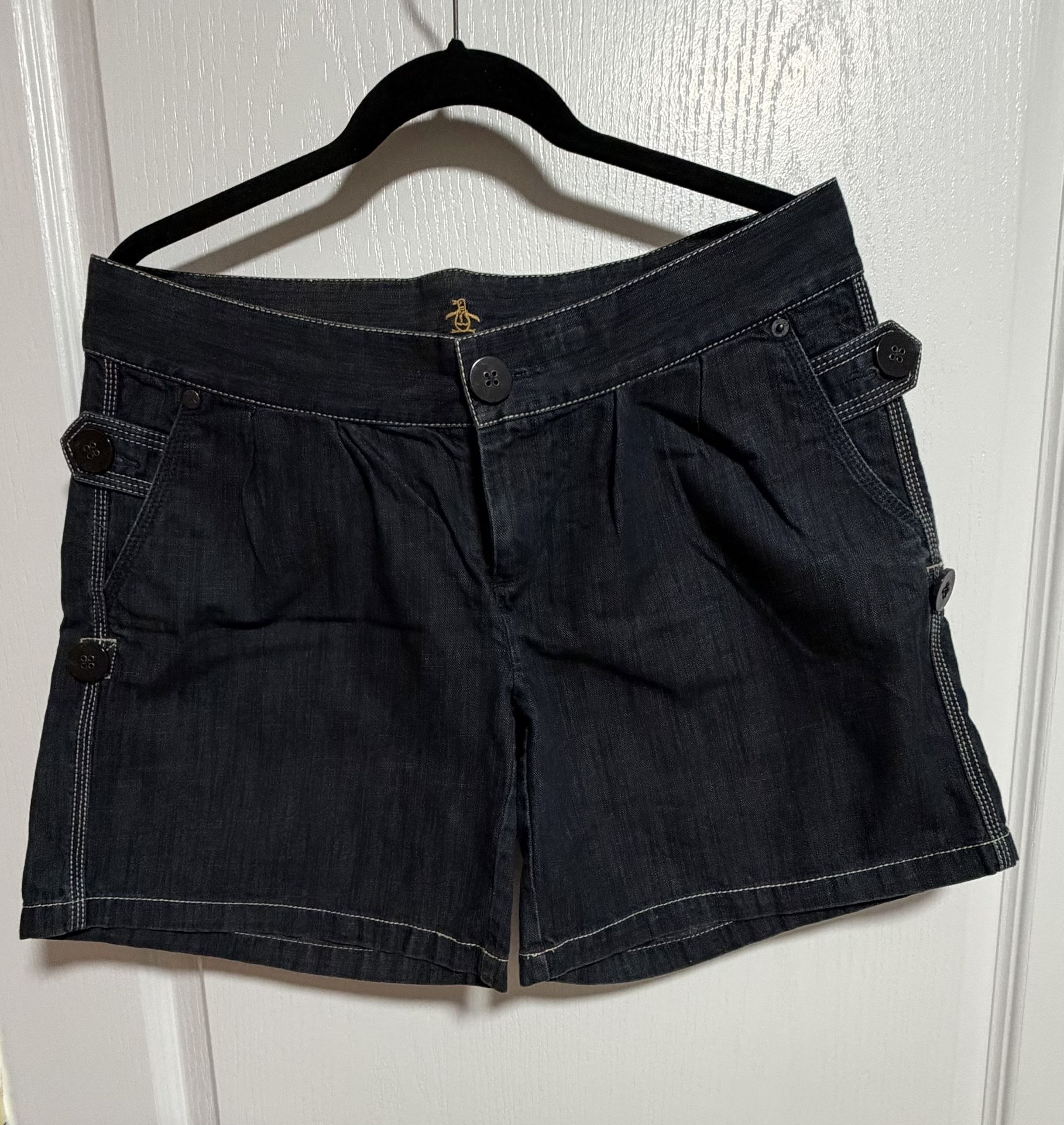 Original Penguin Dark Blue Women's Jean Shorts