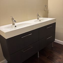 double  55.5 bathroom vanity -make offer 
