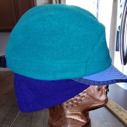 Vintage Patagonia Duckbill Hat 90s Fleece Earflap Made In USA Large Strap 