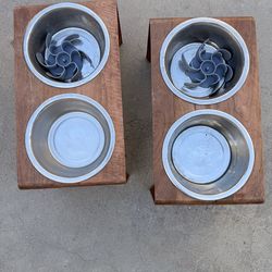 Lifted Dog Bowls Wood feeder