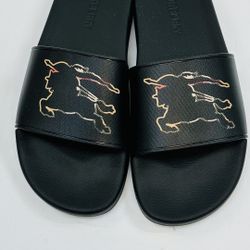 Burberry Mens Check EKD-Print Slides Sandals size 42