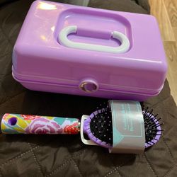 Hair Brush And Makeup Box $5