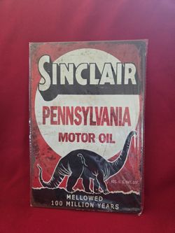 8" By 12" Retro Metal Tin Sign Sinclair 