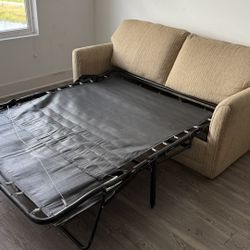 La-Z-Boy Loveseat Sleeper Sofa w/ Mattress + Memory Foam Topper