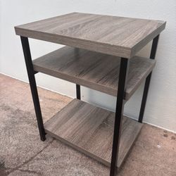 Sturdy Side Table With Storage Nook