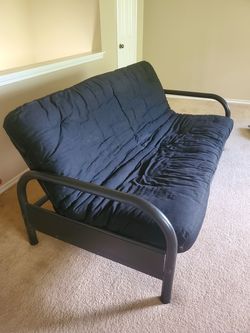 Black Metal Frame Futon