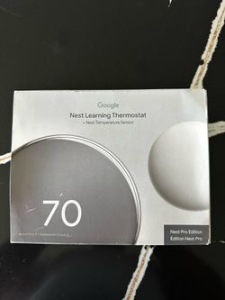 Google Nest Learning Thermostat 4th Generation Pro Edition with Nest temperature sensor