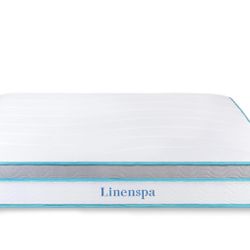 Linenspa 10 Inch Memory Foam and Spring Hybrid Mattress Medium Fee King Size