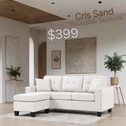 Cris Sand Reversible Sectional