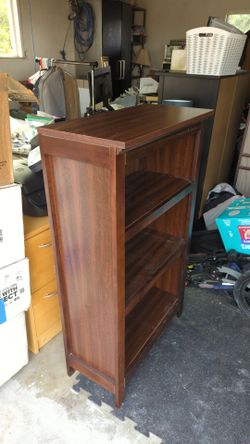Dark Wood 4-Shelf Bookcase