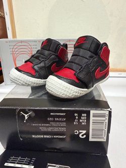 Nike Air Jordan 1 Crib Booties Black Red White – Size 2C