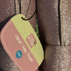 Girls Pink Glitter Boots
