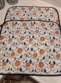 Peanuts Snoopy Pumpkin Fall Halloween Dish Drying Mats