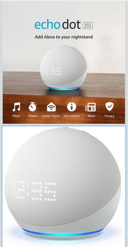 Echo Dot with Clock Glacier Ice