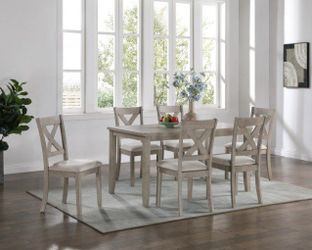 Rustic charm, design to infuse warmth 7 pc dining set