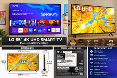 LG 65” 4K UHD Smart TV – 2022 Model – Great Picture!