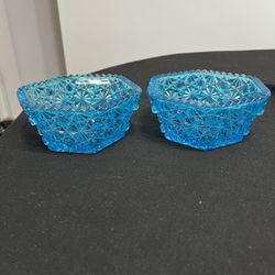 1920’s Daisy Button Aqua Glass Bowl(s)