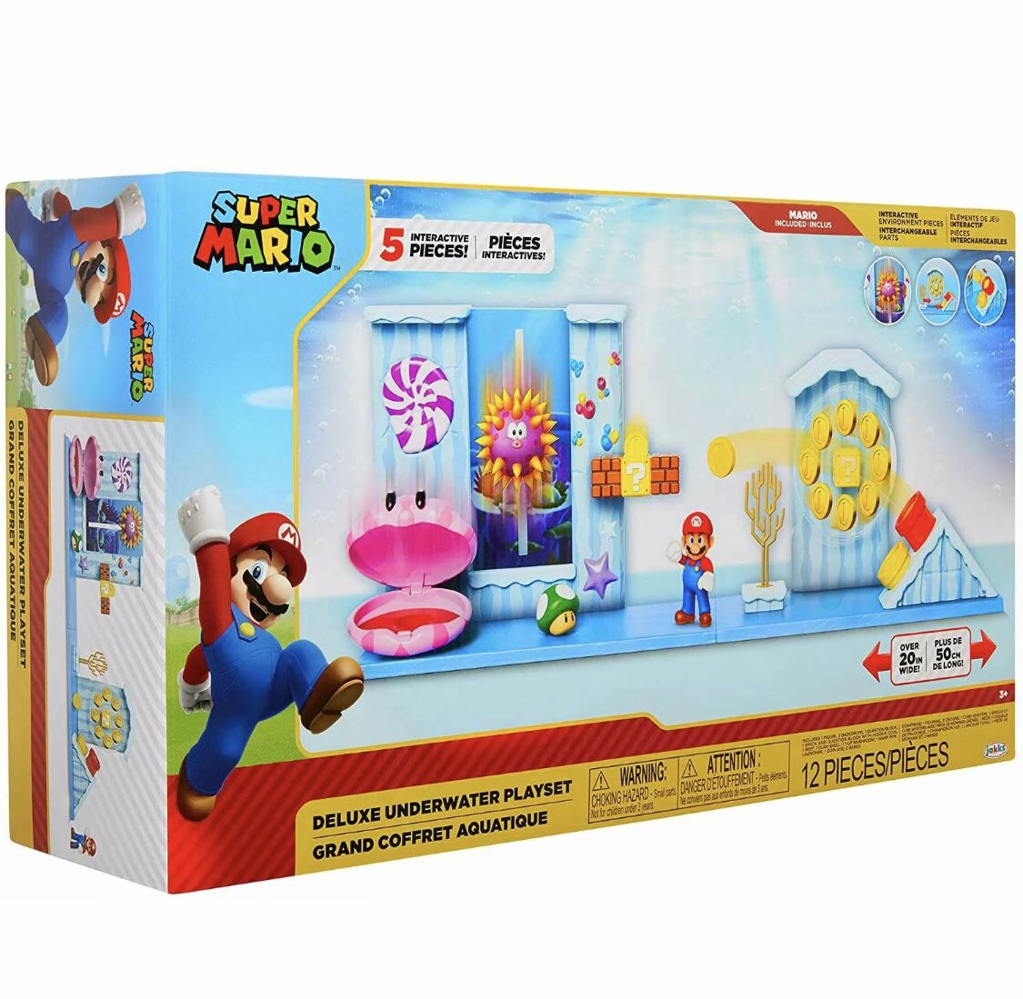 World of Nintendo Super Mario Deluxe Underwater Playset