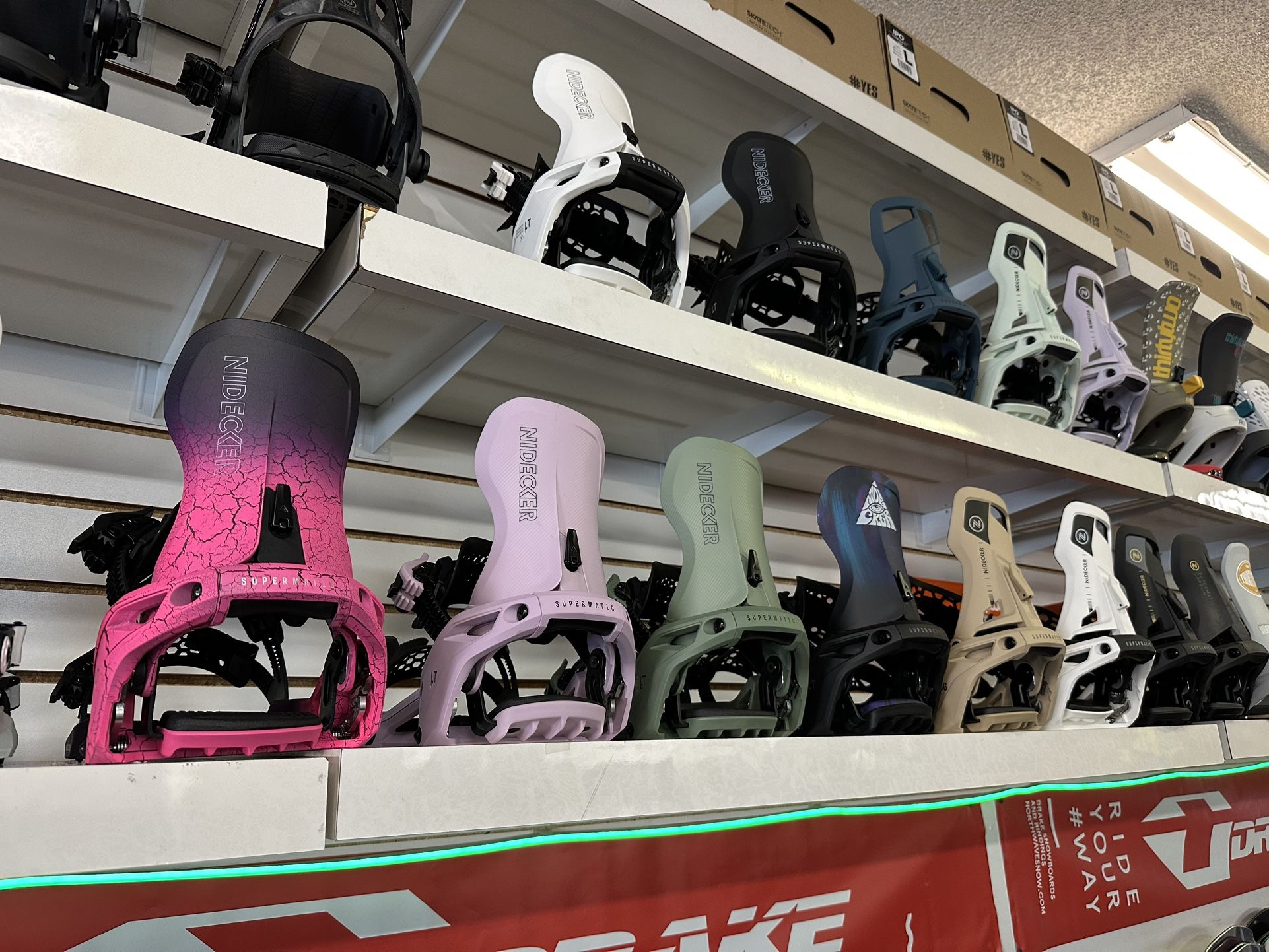 new 2026 Nidecker supermatic LT step in snowboard bindings now in stock