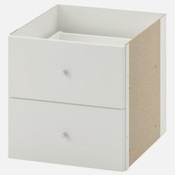 (3 Packs) Kallax  33x33 Cm  2 White Drawers Cube storage