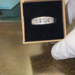 Silver Moissanite Ring