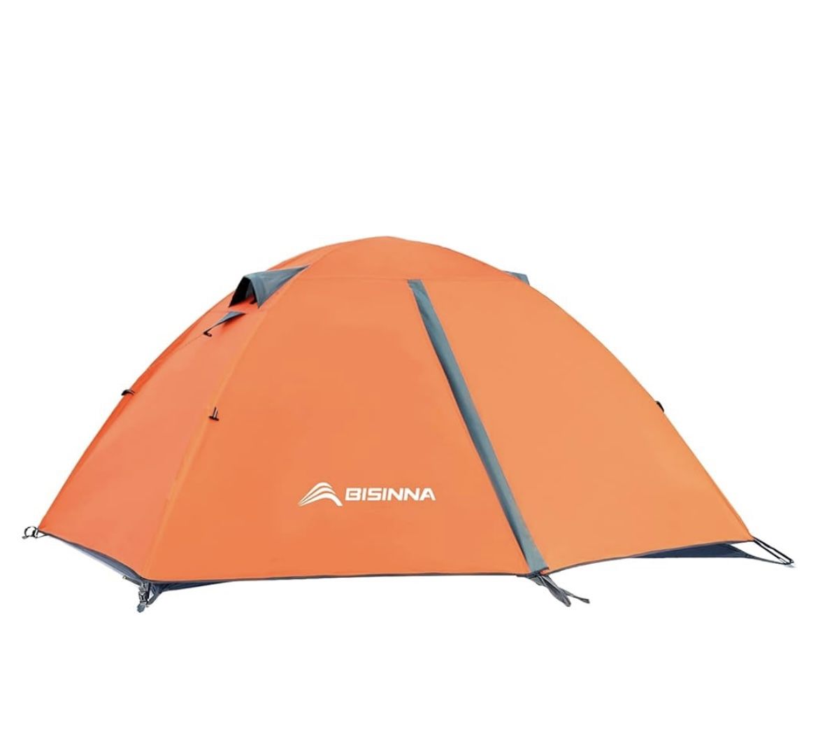 🆕 BISINNA 2/4 Person Camping Tent Lightweight Backpacking Tent Waterproof Windproof Two Doors Easy Setup Double Layer Outdoor Tents fo✅Retails $79.99