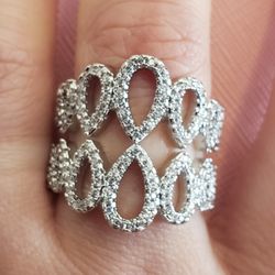 Sterling Silver Size 8 Women's Ring 