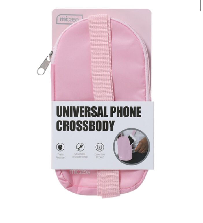 Universal Phone Nylon Crossbody Bag (Pink)