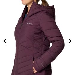 Columbia Women’s Jacket Powder Lite ll Burgundy Size XL New With Tags Retails For $190