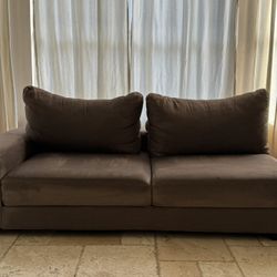 Brown Suede Couch