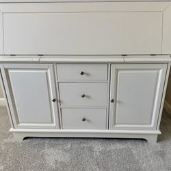 Beautiful White Secretary Desk 