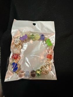 Colorful Beaded Charm Bracelet