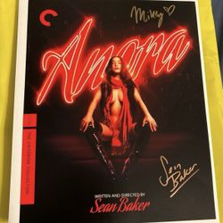 Anora Rare Signed Poster Sean Baker & Mikey Madison
