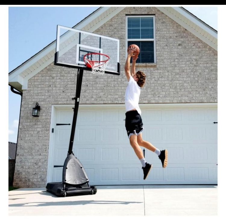 54 In. Shatter-proof Polycarbonate Exacta height® Portable Basketball Hoop System, New in Box