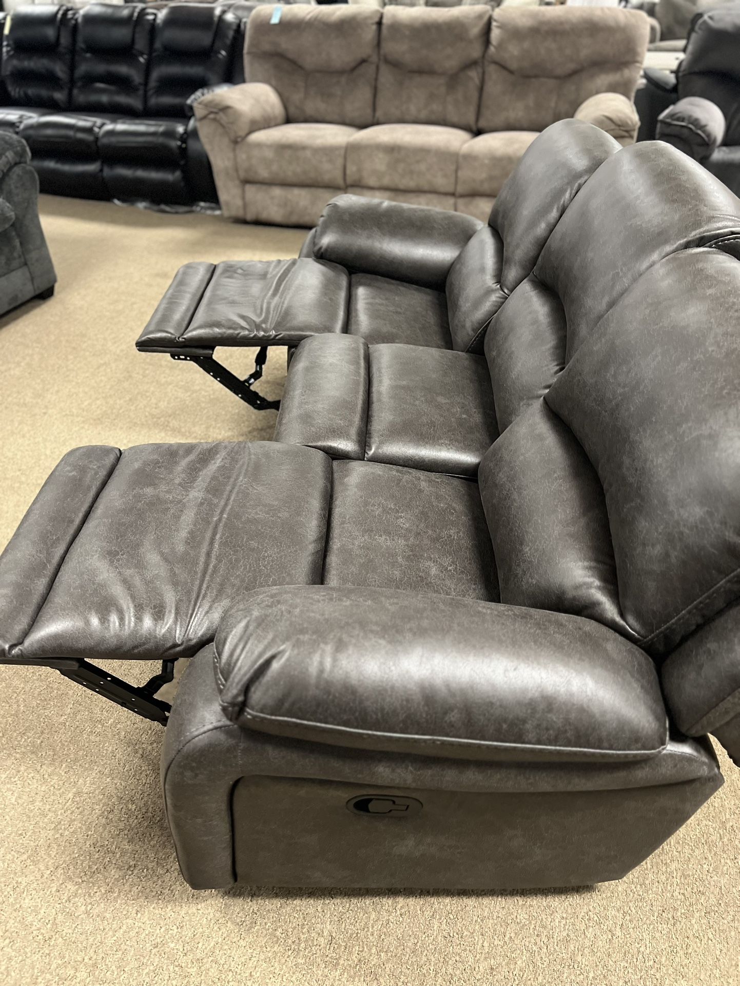 Stunning Theater Reclining Couch and Loveseat