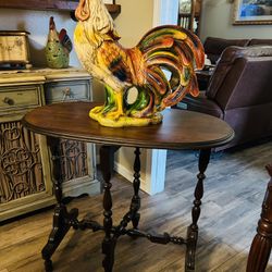 Gorgeous Antique Fold Up Table Solid Wood 