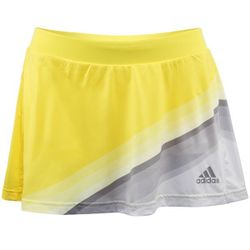 Adidas Women`s Adizero Tennis Skort Vivid Yellow/Tech Grey size L