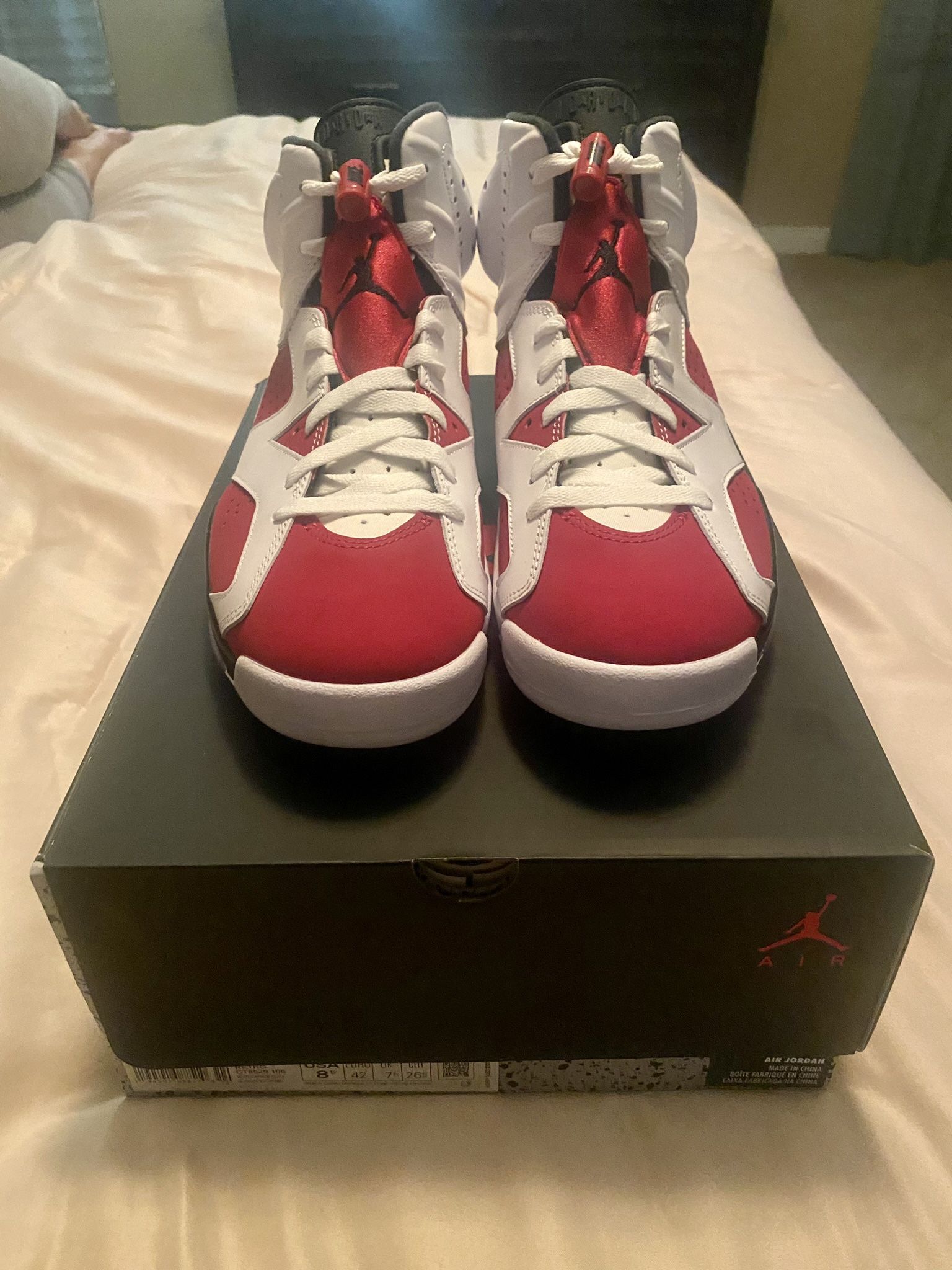 Air Jordan VI 6 retro “Carmine” Deadstock, og box. Jordan 6 Retro Carmine Size: 10 Cond: Deadstock Price: $230  main image 4