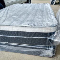 full size bamboo orthopedic pillow top mattress and box spring  " All Sizes Available Brand New : TWIN, FULL, QUEEN, CALIKING EKING"