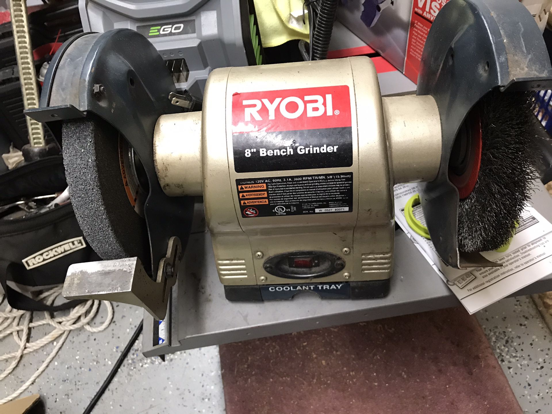 Ryobi 8” bench grinder