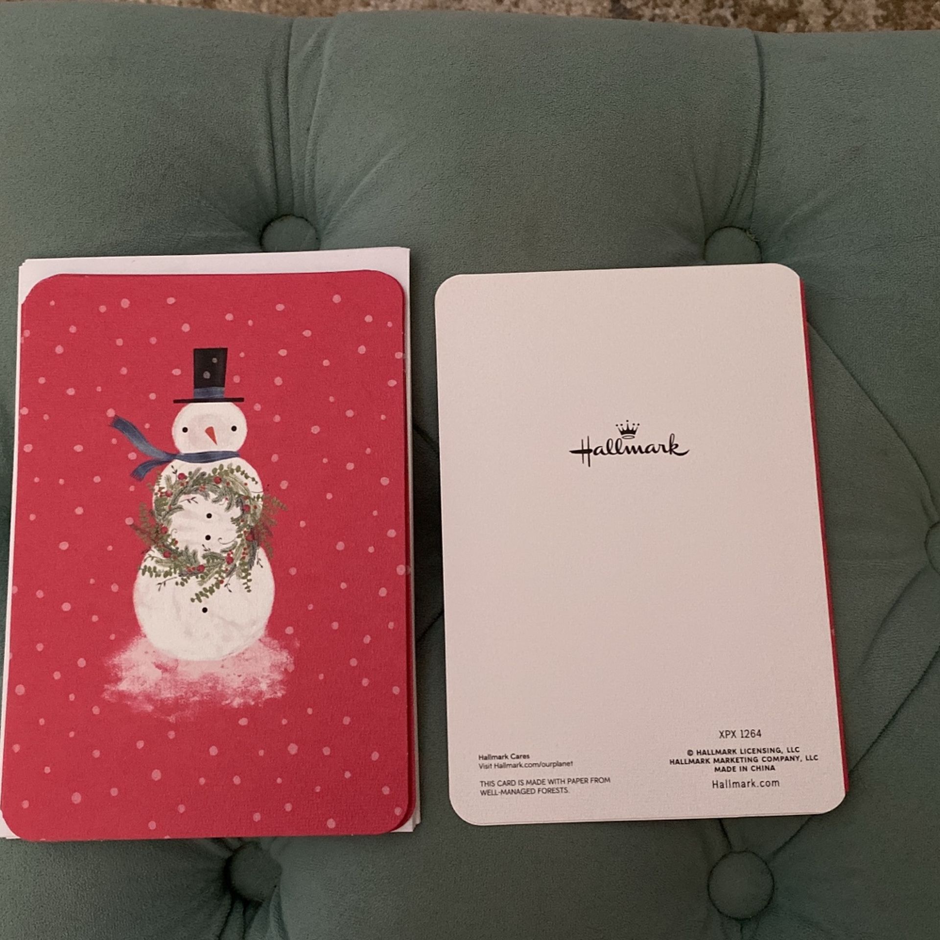 Set of 6 Holiday Greeting Cards With Envelopes
