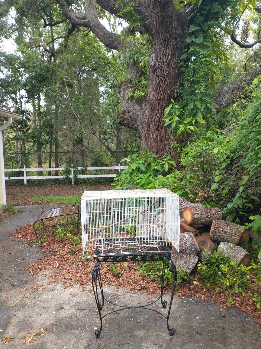 Bird Horizontal Iron Cage With 3 Doors, Without Plate