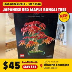 LEGO Japanese Red Maple Bonsai Tree Set #10348-1 NEW SEALED