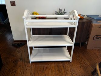 White Wood Changing Table