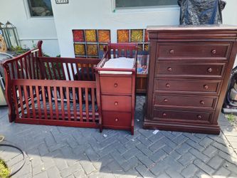 Cherry Wood Baby Nursery Furniture Set