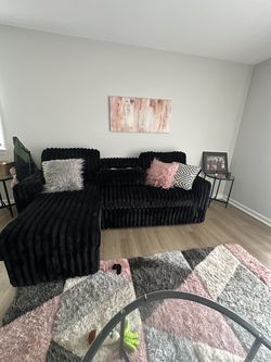 COUCH WITH END TABLE & COFFEE TABLE