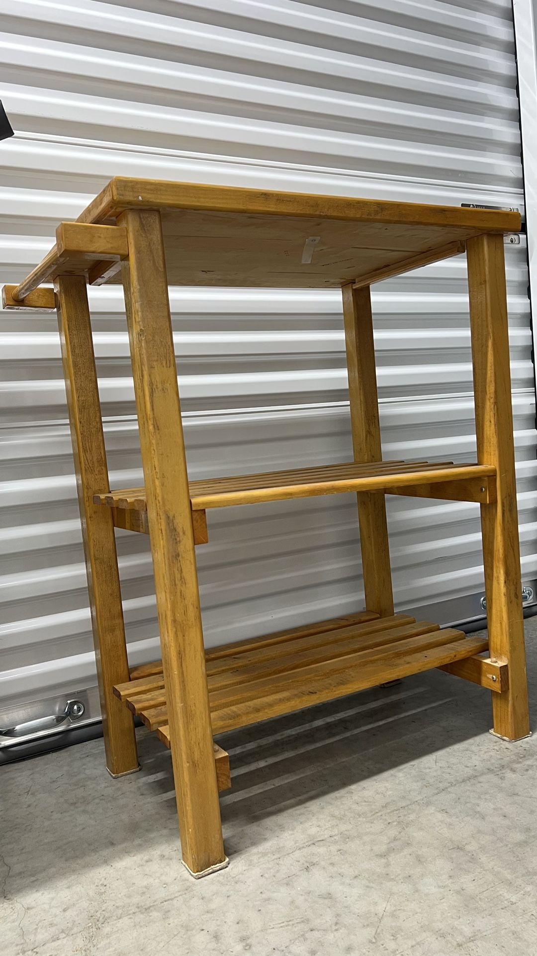 Wood Island Shelving Organizer