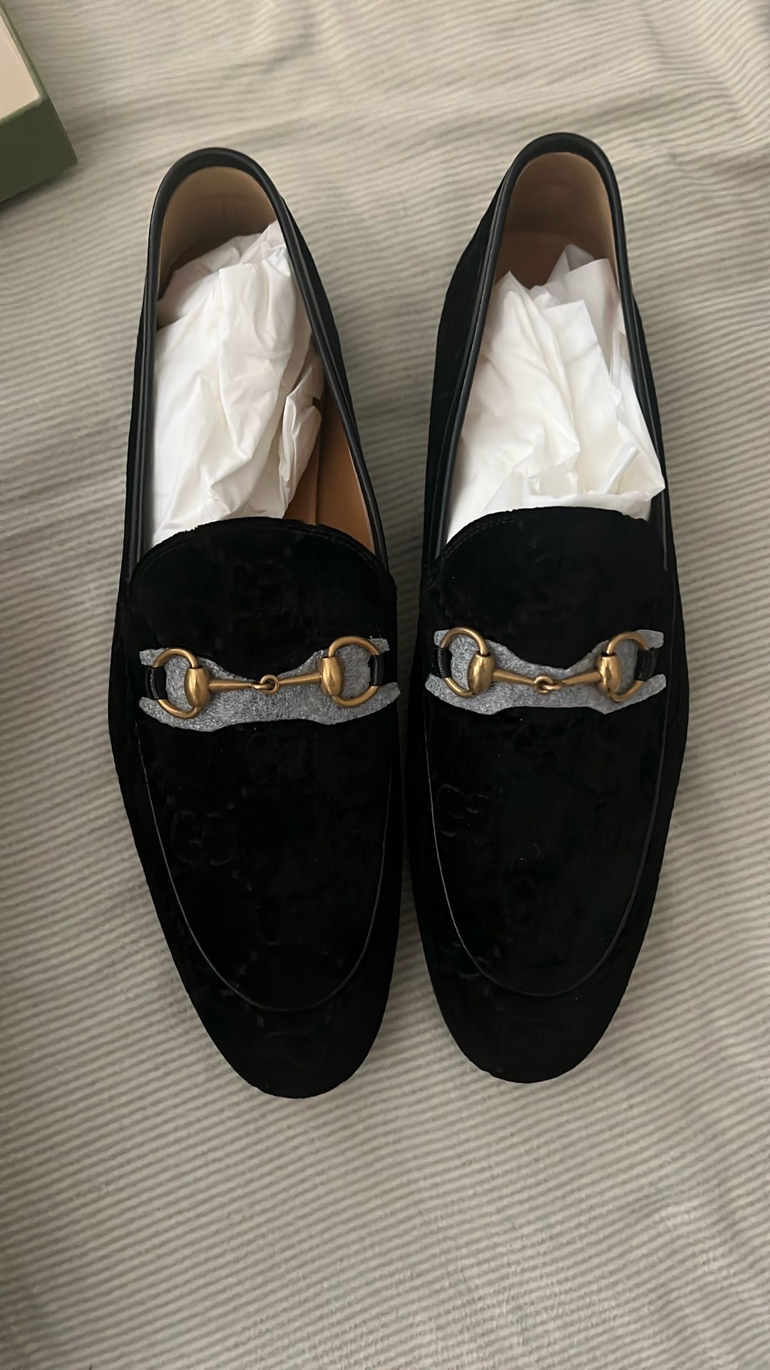 Gucci Jordaan GG velvet loafers Sz 13 US