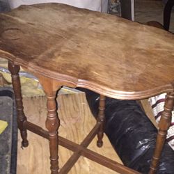 Walnut Table Slight Damage On Top 28” H x 28” W x 18 “ D